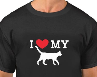 I Love My Cat Shirt - Vintage Cat Shirt, Cat Owner Shirt, Funny Quote Shirt, Cat Lover Gift, Cat Lover Tshirt, Cat Shirt, Gift for Cat Lover