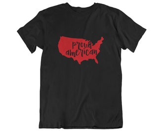 Proud American Shirt, USA Shirt, 4th Of July Shirt, Patriotic Tee, Memorial Day Shirt, Fourth July Shirt, America Shirt, American Pride