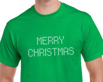 Merry Christmas Shirt, Funny Holiday Graphic Tee, Winter Party Outfit, Festive Season Top, Family Xmas Clothing, Cute Christmas Gift Tee