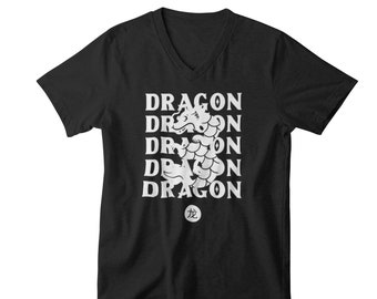 Mens V-neck - Year of the Dragon - Chinese New Year Gift Idea: Dragon Shirt for Good Luck in the New Year