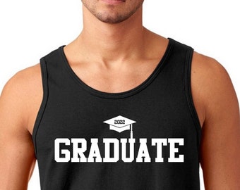 Mens Tank Top - 2022 Graduate T Shirt, Grad Gift Tee, Graduation Gift Idea, Grads T-Shirt, Graduation Gift for Him