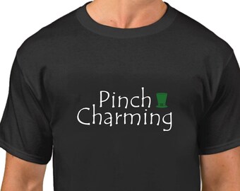 Pinch Charming Shirt for Men – Funny St. Patrick’s Day Shirt, Shamrock Tee, Green Holiday Shirt, Lucky Charm T-shirt
