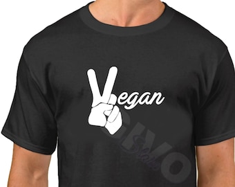 Vegan T Shirt - Veganism Tee - Love For The Animals T-Shirt - Pet Lovers - Veggie - No Kill Animal