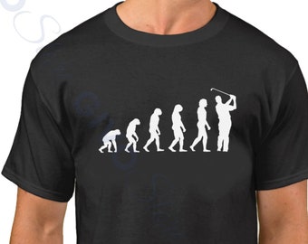 Evolution Golf T Shirt - Funny Golfing Tee - Sport T-Shirt - Golfer Humor - Gift Ideas