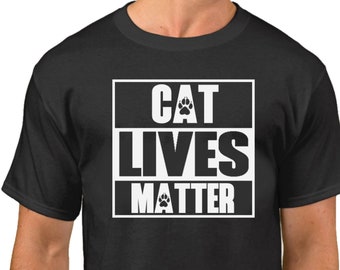 Cat Lives Matter #3 Shirt, Funny Kitty Tee, Cat Lover Gift, Cute Cat Shirt, Animal Lover Shirt, Classic Fit Cotton Tee, Comfortable Crewneck
