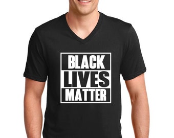 V-neck Men's - Black Lives Matter Shirt - Justice - Freedom T-Shirt - History African American T Shirt - Civil Rights Tee, Black History