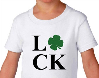 Toddler Kids - Luck - Saint Patrick's Day Shirt, Party, Irish Shamrock, St Paddy Shirt, Lucky Shirt, Boys & Girls Tee