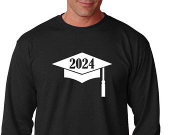 Long Sleeve - 2024 Graduate T Shirt, Senior Shirt, Graduation Shirts, Class of 2024, Future Looks Brigh, New Beginnings, Class dismissed!