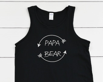 Tank Top - Papa Bear #2 T Shirt, Dad Gift, Funny Dad Tshirt, Husband Gift, Anniversary Husband, Dad Gift for Husband, Dad Tee