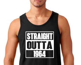 Men's Tank Top - Straight Outta 1964 T Shirt, Birthday Shirt, Men 60th Birthday Shirt, 60 Birthday Shirt, 60th Birthday Gift