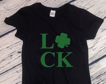 Womens Luck - Saint Patrick's Day Shirt, Green Clover, Irish Shamrock T-Shirt, St. Patricks Day Shirt, St Paddy Shirt, Lucky Shirt, Gift