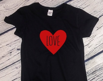 Womens - LOVE Shirt Tee, Valentines Day T-Shirt, Funny Gift Idea, Anniversary Tee, Valentine's Day Present