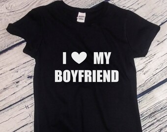 Womens - I Love My Boyfriend Shirt, Valentines Day T-Shirt, Anniversary Gift, Valentine's Tee