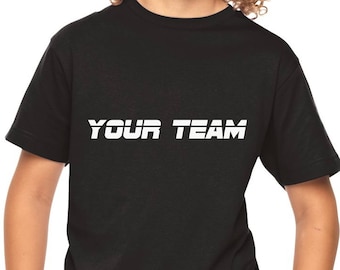 Custom Personalized Kids Shirt, Youth Toddler Jersey Tee, Baseball Football Soccer Shirt, Team Name Number, Custom Text Shirt, Gift Idea