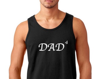 Tank Top Dad of 4, Father's Day Gift, Funny Dad Shirt, Gift for Husband, Father's Day T-Shirt, Best Dad Shirt, Dad Life, Gift for Father