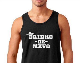 Men's Tank Top - Drinko de Mayo Shirt - Drinking T-Shirt - Funny Holiday Tee - Party Shirt - Cinco de Drinko - Mexican Holiday