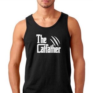 Men&#39;s Tank Top - The CatFather Shirt Funny Father&#39;s Day Gift for Cat Lovers, Cat Dad Shirt, Gift for Dad, Unique Father&#39;s Day Gift