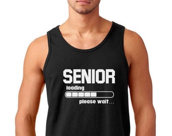 Mens Tank Top - Senior Loading, Class Of 2024 Shirt, Back to School, College, Twelfth, Graduation Gift, 12th Grade, Graduation Announcement