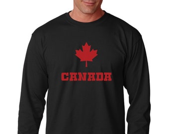 Long Sleeve - Canadian Maple Leaf Shirt -  Canada Pride - National Symbol of Canada T-Shirt - Canada Tee