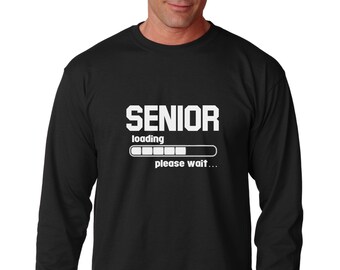 Long Sleeve - Senior Loading, Class Of 2024 Shirt, Back to School, College, Twelfth, Graduation Gift, 12th Grade, Graduation Announcement