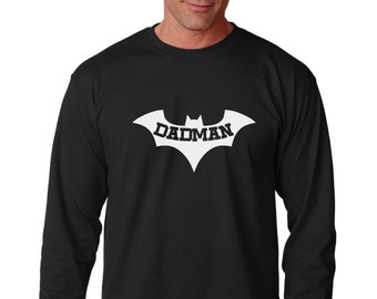DadMan Long Sleeve Shirt, Funny Dad Gift, Fathers Day Shirt, Crewneck Tee, Black Cotton Shirt, From Daughter to Dad, S-XL