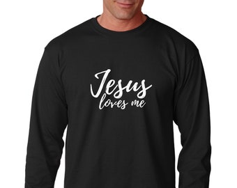 Long Sleeve - Jesus Loves Me Shirt, Christian Easter Gift, Faith Based T-Shirt, Bible, Easter Tee, Christian Holiday Tee, Easter Outfits