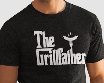 The Grillfather T Shirt, Barbecue Grill Shirt, Barbecue Lover Gift, BBQ Gifts, Beer Shirt, Fathers Day Shirt, Dad Gift From Wife, Dad Shirt