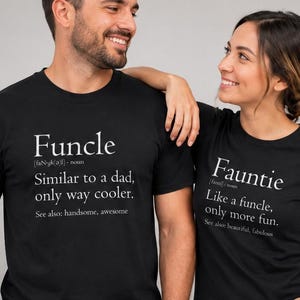 Funcle Fauntie Shirt Set, Funny Aunt Uncle Matching Family Christmas Gift Outfit
