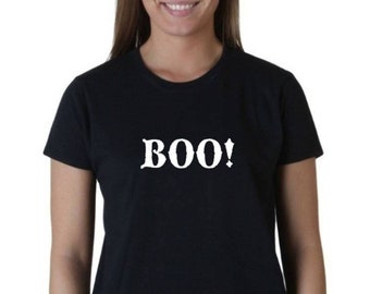 Womens, Boo, Funny, Ghost, Halloween, Party, Shirt, Gifts, Spooky, Tee, Costume, Fall, Autumn, Funny Ghost Halloween Shirt