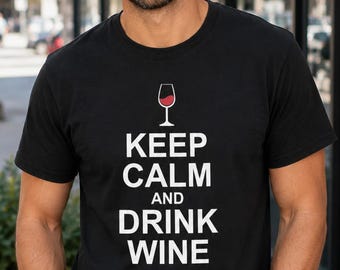 Keep Calm Shirt, Funny Quote Tee, Minimalist Saying Shirt, Casual Mens Tee, Humor Shirt