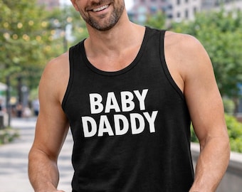 Baby Daddy Tank Top, Funny New Dad Shirt, Fathers Day Gift For Him, New Dad Gift Idea, Cool Dad Tank, Mens Summer Tank, Gift From Partner