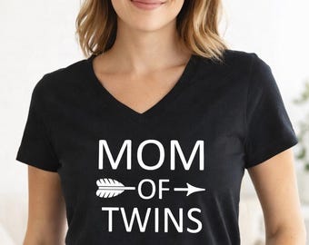 Funny Mom Shirt, Twin Mom Shirt, Mom Of Twins Tee, Mothers Day Gift Idea, Matching Mom Outfit, New Mom Gift, Cute Mama Shirt