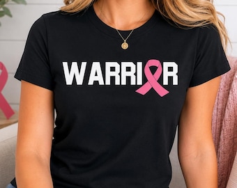 Womens Warrior Breast Cancer Awareness, Pink Ribbon Support, Marathon Survivor Gift Graphic Shirt Tee