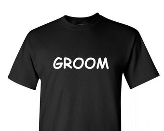 Groom Shirt Mens Crewneck, Bachelor Party T-Shirt, Wedding Tee, Funny Groom Gift, Groom Squad Shirt, Groomsmen Party Shirt, Wedding Crew