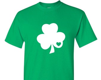 Green Clover #3, St Patrick's Day, Irish Shamrock, Unisex Short Sleeve Shirt S-2XL