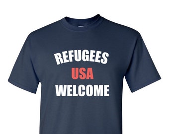 Refugees USA Welcome Tee, Women's March Hear Our Voice T-Shirt, Sisterhood Shirt, Feminist, Feminism, Future is female