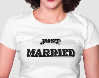 Womens - Just Married T Shirt, Just Married, Mr Shirt, Mr and Mrs Shirt, Tribe Shirt, Wedding Tee, Wife And Hubs Shirts, Bride and Groom