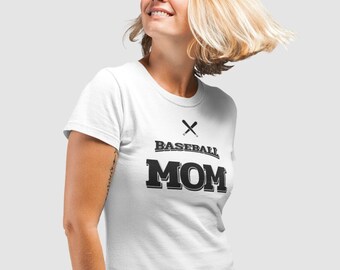 Womens - Baseball Mom #2 T Shirt, Baseball Fan Shirts, Baseball Shirts, Baseball Tee, Mom Gift, Mother's Day Gift