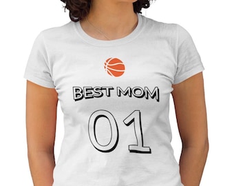 Womens - Basketball Best Mom T Shirt, Birthday Gift, Basketball Mom, Being a Mom, Blessed Mama Shirt, Cute Gift Ideas, Mothers Day Gift