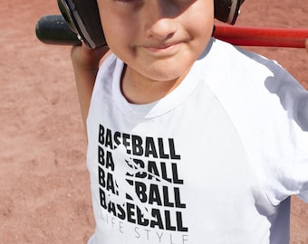 Youth Toddler - Baseball Life Style T Shirt, Baseball Shirt,Baseball Tee, Baseball Tshirt, Baseball Shirts, Kids, Boys & Girls