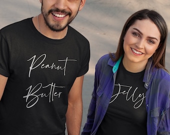 Peanut Butter Jelly Set, Couples Matching Shirts, Valentines Gift, Anniversary Outfit, His And Her Tees