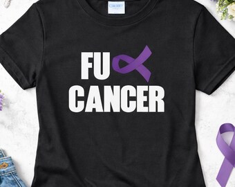 Cancer Awareness Shirt Women, Pancreatic Cancer Tee, Purple Ribbon Support Shirt, Fighter Survivor Gift, Awareness Month Top, Strong