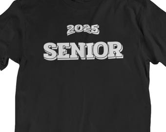 Class of 2025 Senior Shirt 2025 Graduation Shirt Men’s High School Graduation Gift Customizable Senior Shirt for Him Senior Gift Shirt