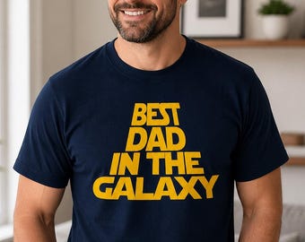 Best Dad Galaxy Shirt, Funny Dad Tee, Fathers Day Gift, Space Dad Shirt, Mens Dad Gift