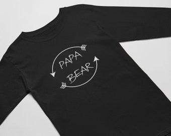 Long Sleeve - Papa Bear #2 T Shirt, Dad Shirt, Bear Family Shirts, Papa Bear Tshirt, Christmas, New Dad, Daddy Bear