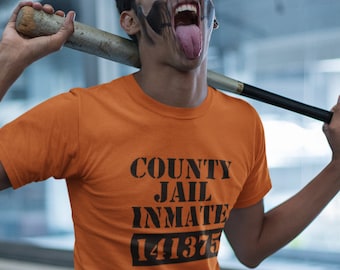 Camiseta clásica for Sale con la obra «disfraz de halloween cárcel del  condado preso prisionero naranja» de SKilner