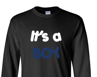 Long Sleeve Men's It's a Boy Shirt - Baby Announcement T-Shirt - Proud Daddy - New Dad Tee - Dad To Be- Pregnancy Gift - Gender Reveal