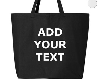 Personalized Tote Bag 25L, Add Your Text, Personalized, Custom Printed, Custom Gift, Custom Handwriting, Jumbo Shopping Bag