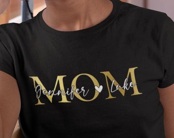 Custom Mom Shirt, Mama Shirt With Names, Personalized Mom T-shirt, Custom Mama Shirt, Mother's Day Shirt, Mom With Children Names Tee