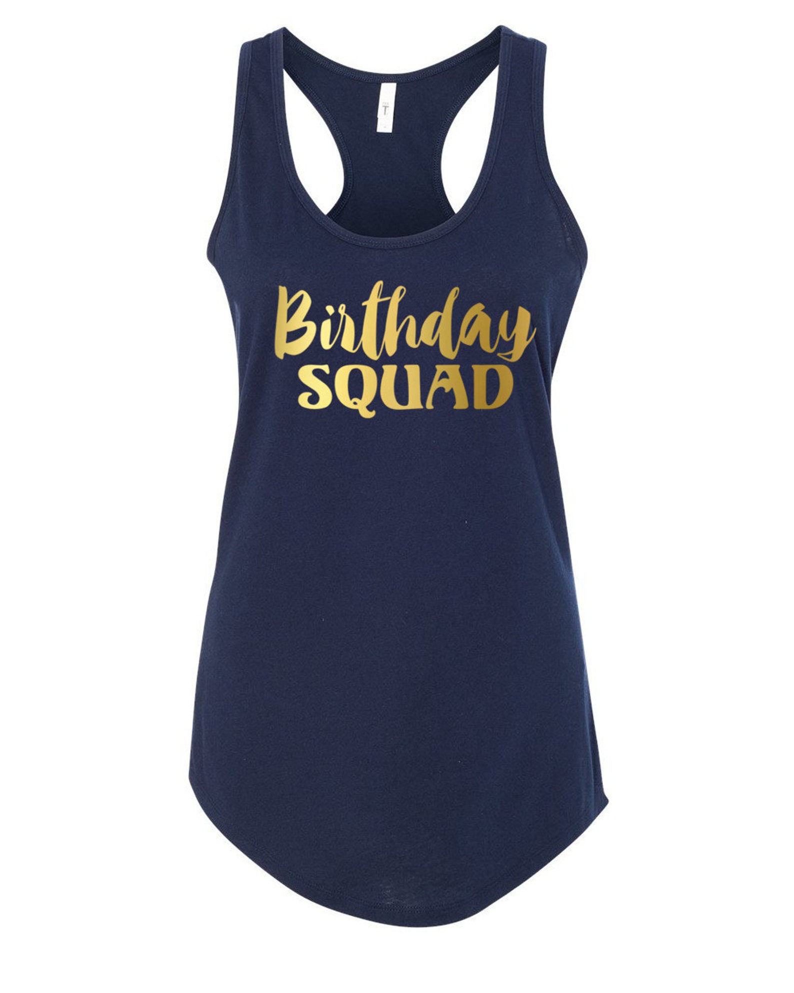 Tank Top Birthday Squad Shirts Bday Queen Tshirt Funny Etsy